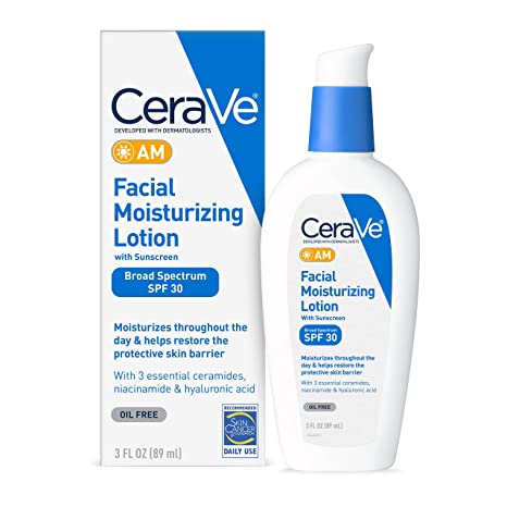 cerev10-beauty-1 CeraVe AM Facial Moisturizing Lotion SPF 30 | Oil-Free Face Moisturizer with Sunscreen | Non-Comedogenic | 3 Ounce - Image 1