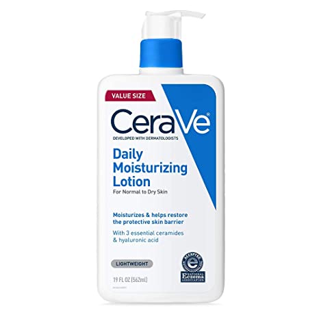 cerev2-beauty-1 CeraVe Daily Moisturizing Lotion for Dry Skin | Body Lotion & Facial Moisturizer with Hyaluronic Acid and Ceramides | Fragrance Free | 19 Ounce - Image 1