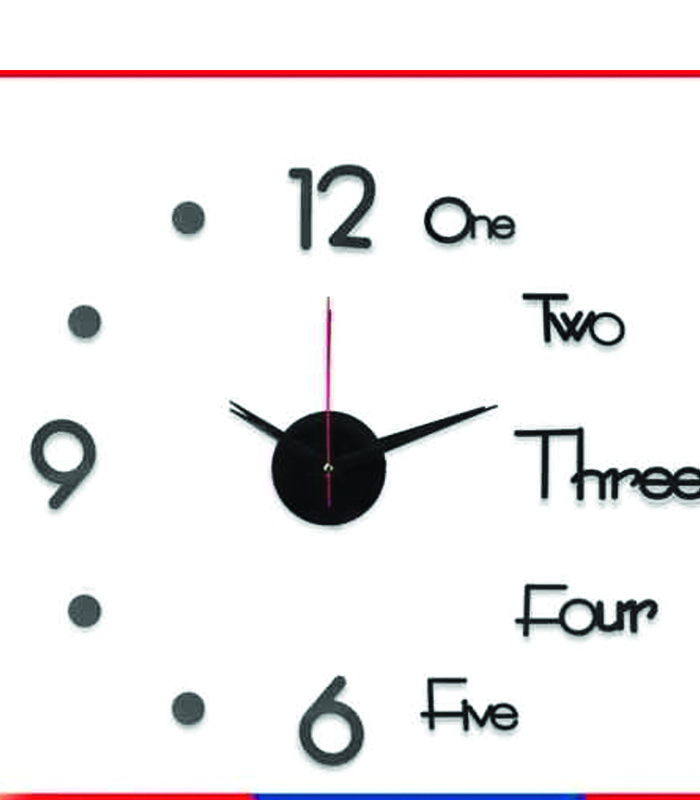 clock-2-1 Wall Clock 3D DIY Acrylic Mirror Sticker Bedroom Quartz Needle Living Room Decor - Image 1