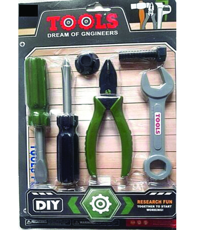toys-10-1 6Pcs Repair Play Kit Kids Pretend Tool Set Tools Toy Work Children Construction - Image 1