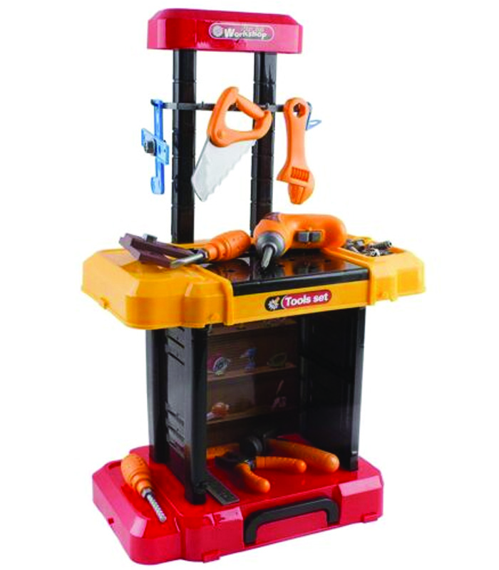 toys-9-1 40 Piece Toy Tool Set Construction Kit With Portable Work Bench Workshop 181 - Image 1